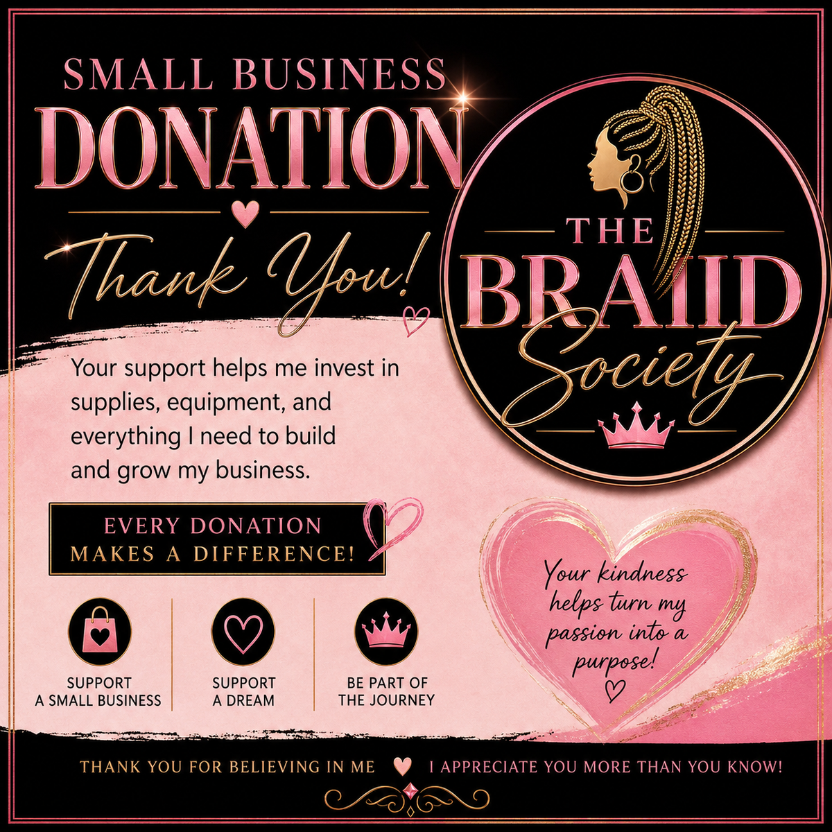 Small business donation