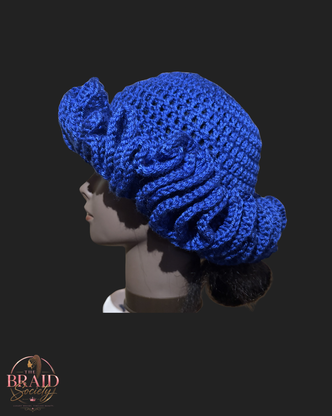 Royal Blue Ruffle Hat